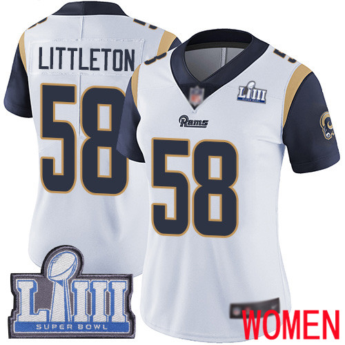 Los Angeles Rams Limited White Women Cory Littleton Road Jersey NFL Football 58 Super Bowl LIII Bound Vapor Untouchable